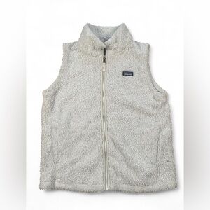 Patagonia Youth Cream White Los Gatos Fleece Vest Size XL 16-18